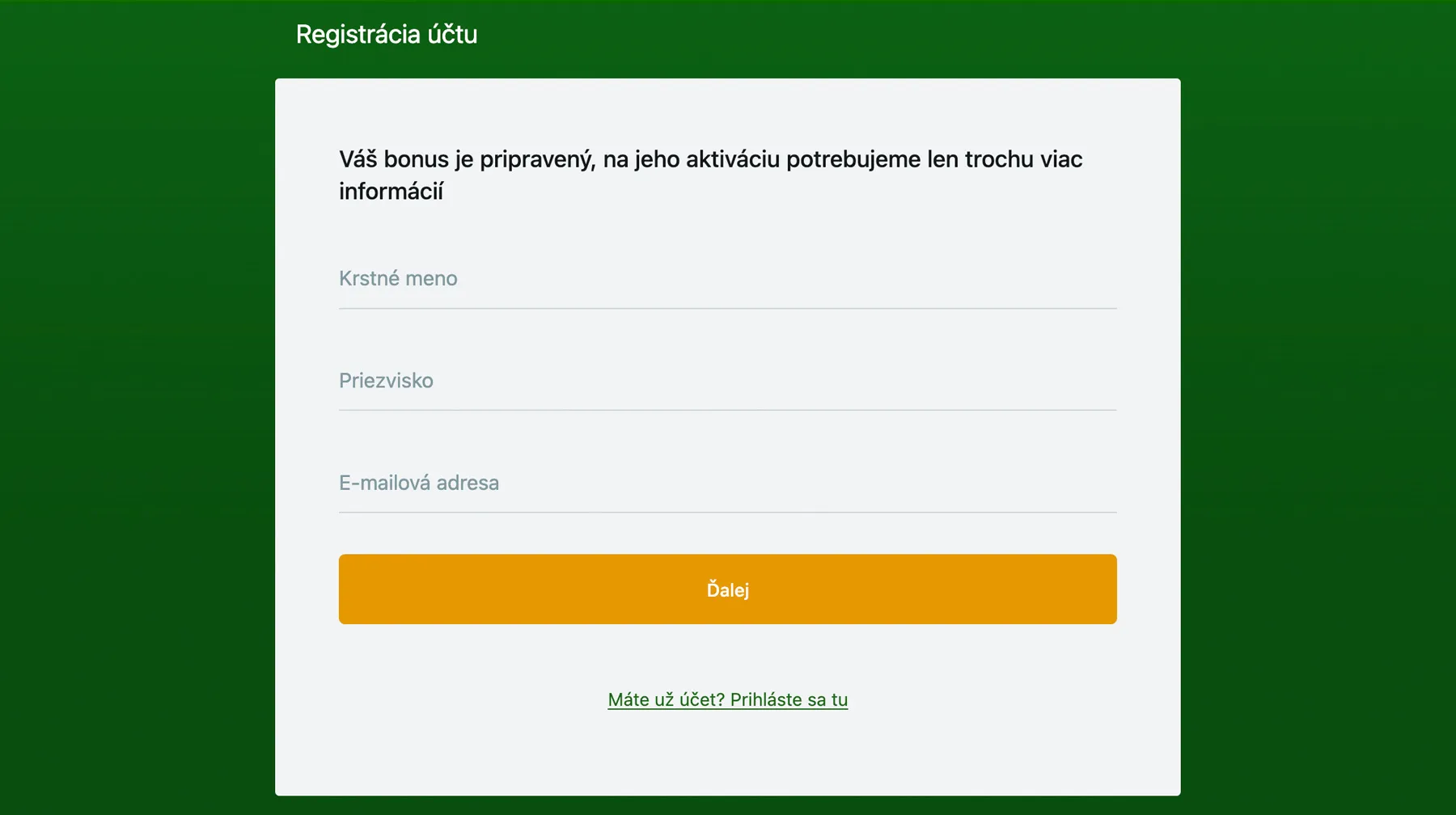 Casino Classic Registrácia