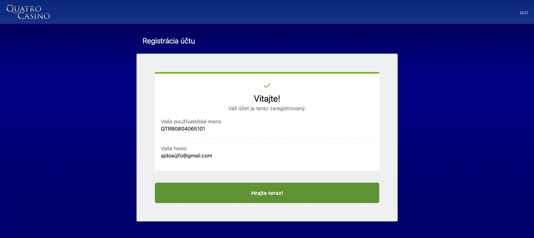 Casino Rewards account