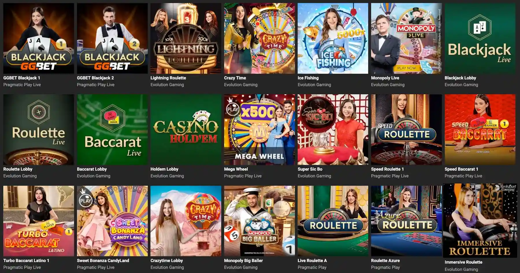 GGbet casino hry