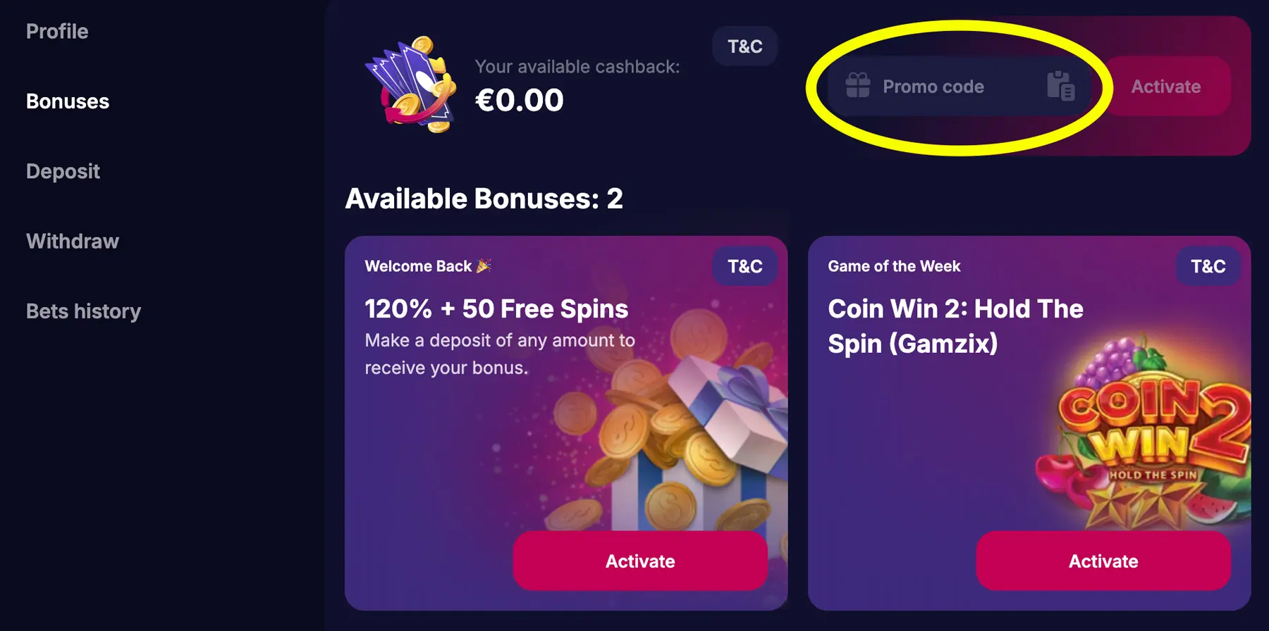 NV Casino promo kód
