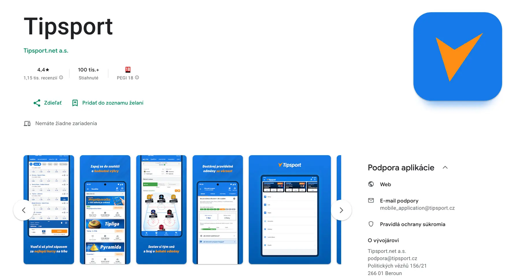 Tipsport Android