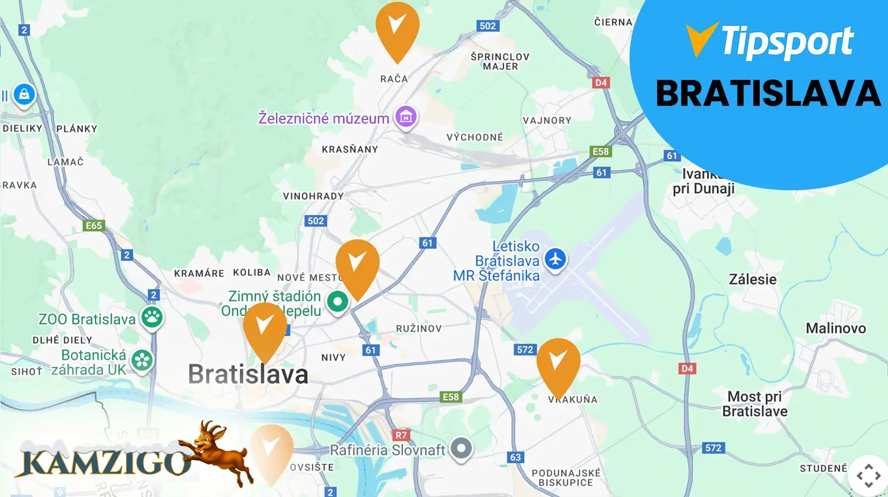 Tipsport pobočky Bratislava