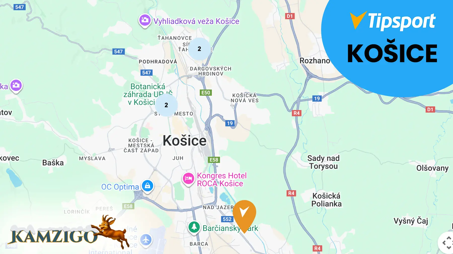 Tipsport pobočky Košice