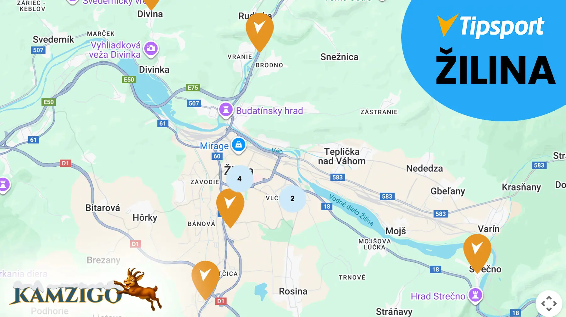 Tipsport pobočky Žilina