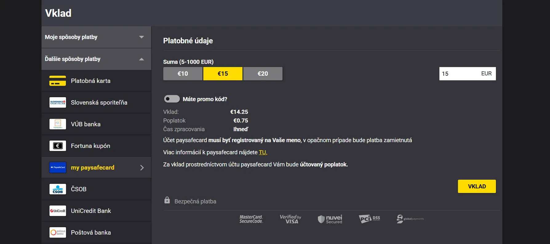 Vklad Paysafecard casino – Fortuna Casino