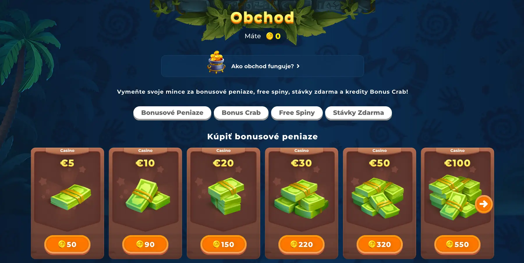Wazamba casino obchod