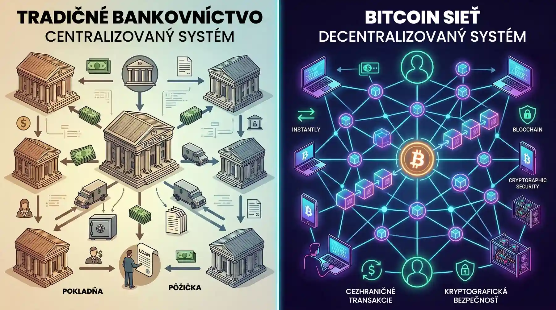 Bitcoin vs. tradičné bankovníctvo