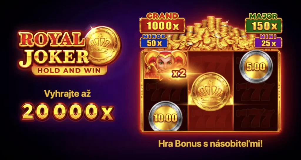 100 free spinov bez vkladu na Royal Joker