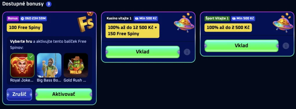 Spinwinera bonus 100 free spinov bez vkladu aktivácia