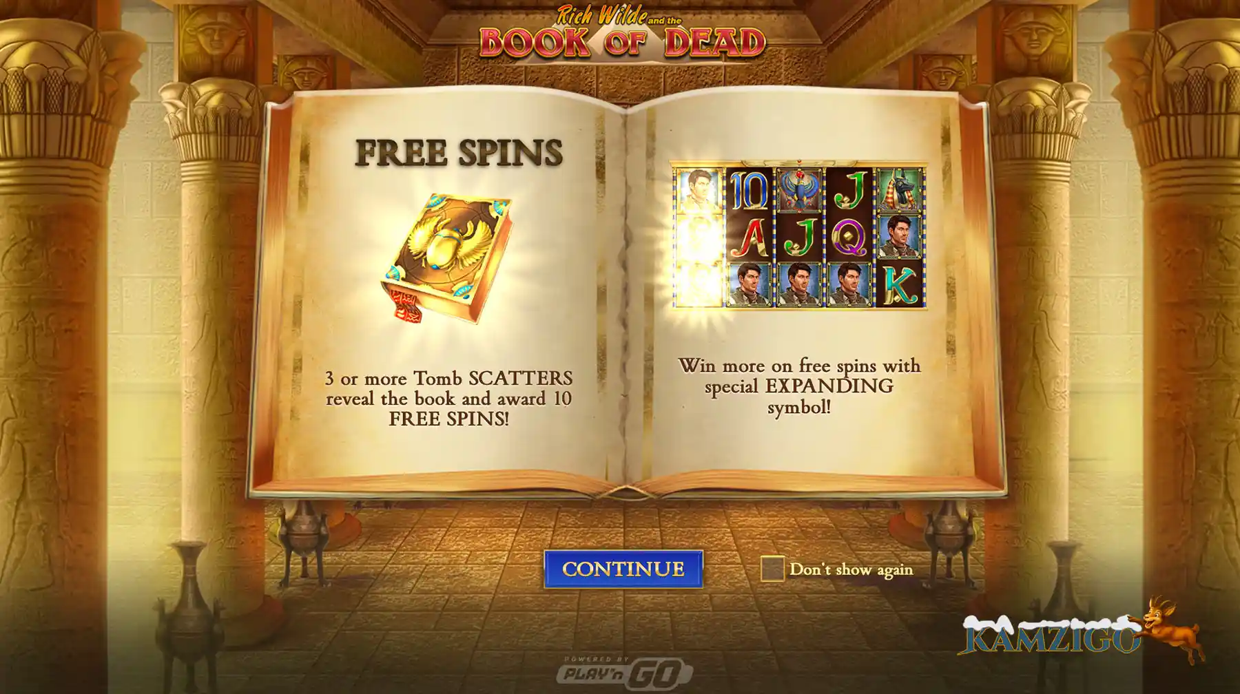 Book of Dead slot free spins bonusové kolo s expanding symbolmi