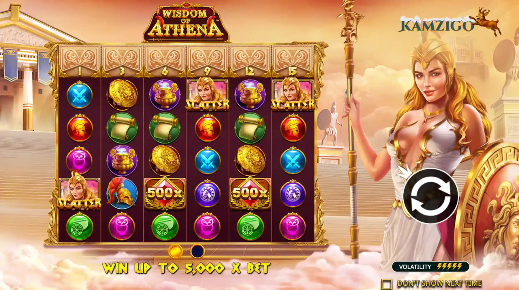 Wisdom of Athena slot automat s bonusovými funkciami a vysokými výhrami