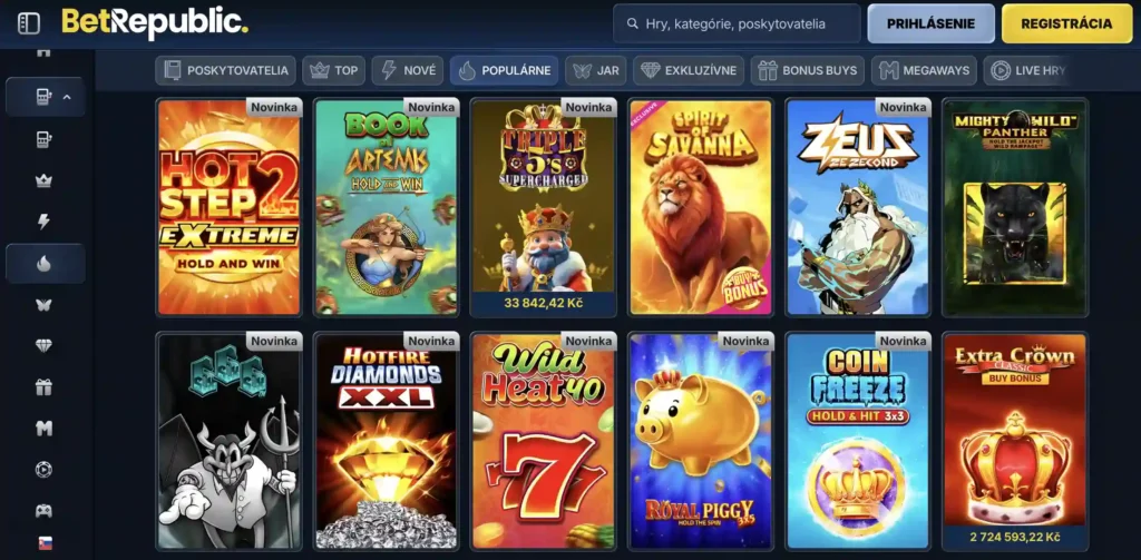BetRepublic casino hry